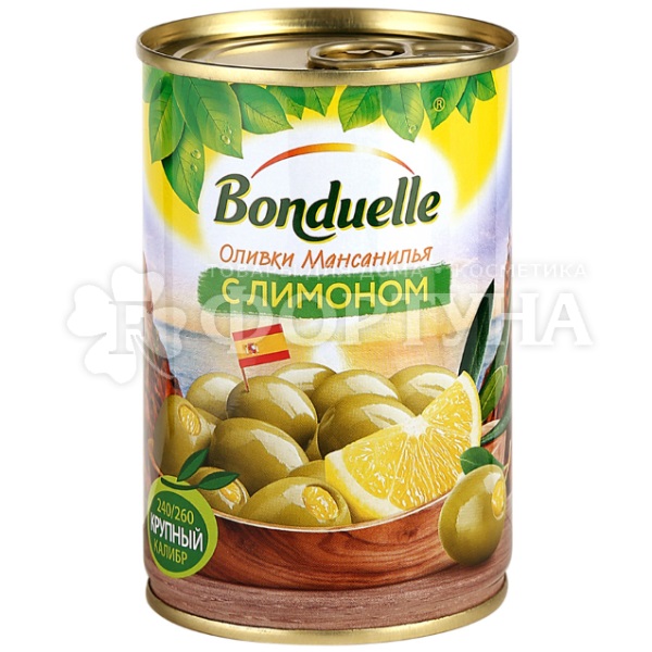Оливки BONDUELLE 314 мл с лимоном
