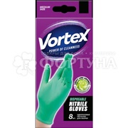 Перчатки Vortex 8 шт Нитриловые лайм зеленые размер L