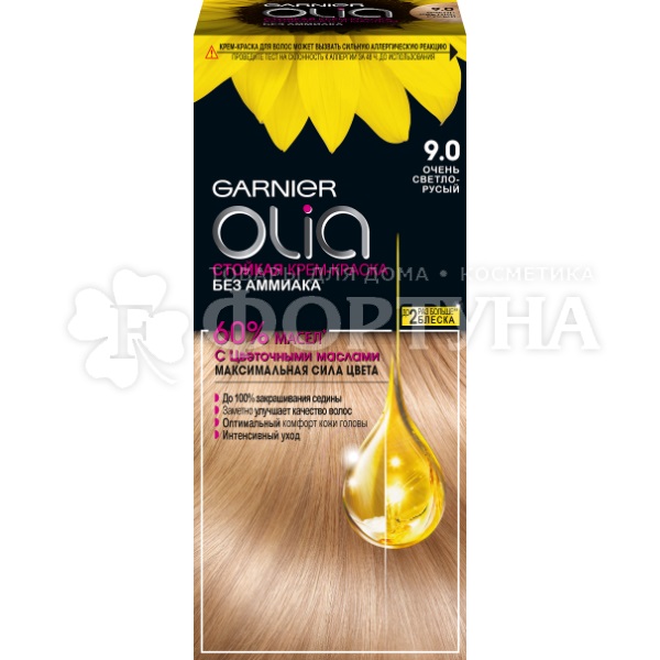Краска для волос Olia mini 9.0 Очень светло-русый