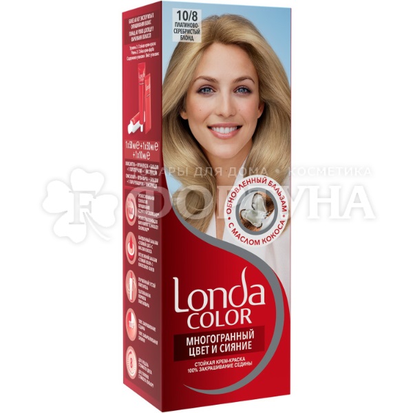 Краска для волос Londacolor 10/8 Платиново-серебристый блонд