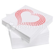 Салфетки бумажные Фортуна 70 шт 1-слойные с декором