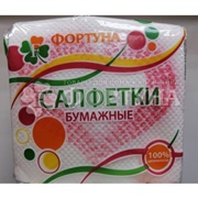 Салфетки бумажные Фортуна 70 шт 1-слойные с декором