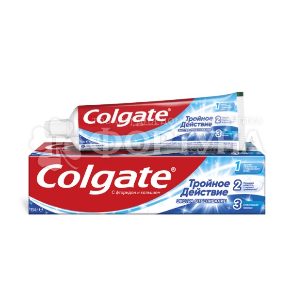 Зубная паста Colgate 100 мл Тройное действие. Экстра отбеливание