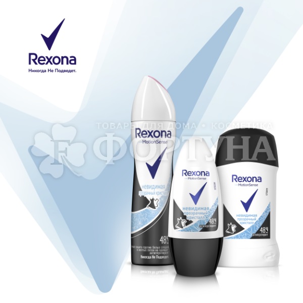 Дезодорант аэрозольный Rexona 150 мл Прозрачный кристалл