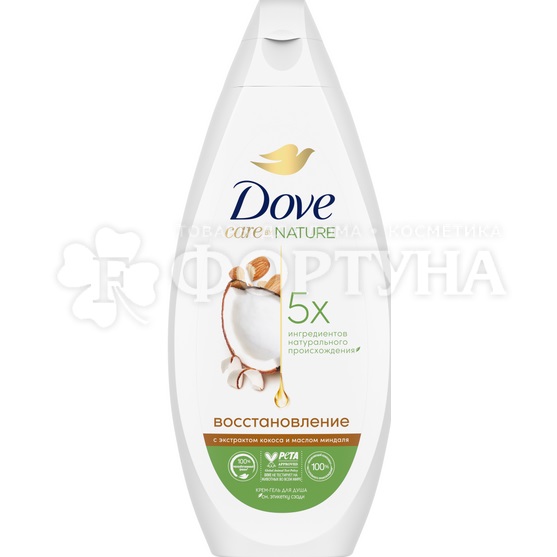 Крем-гель для душа Dove 250 мл Кокос и миндальное молочко