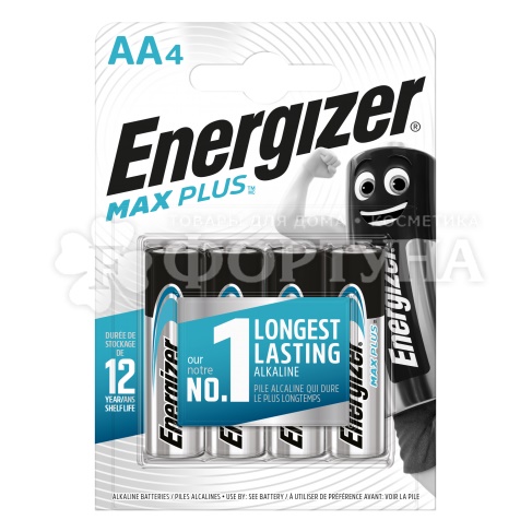 Батарейка Energizer 4 шт Max Plus E91/AA блистер