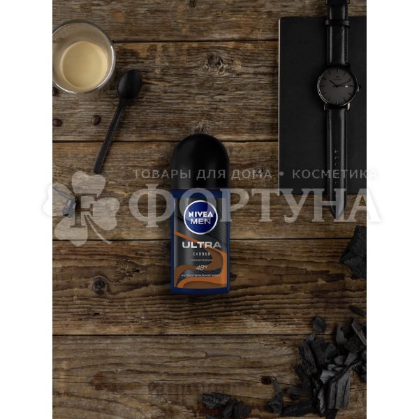 Дезодорант роликовый Nivea Men 50 мл Ultra Carbon