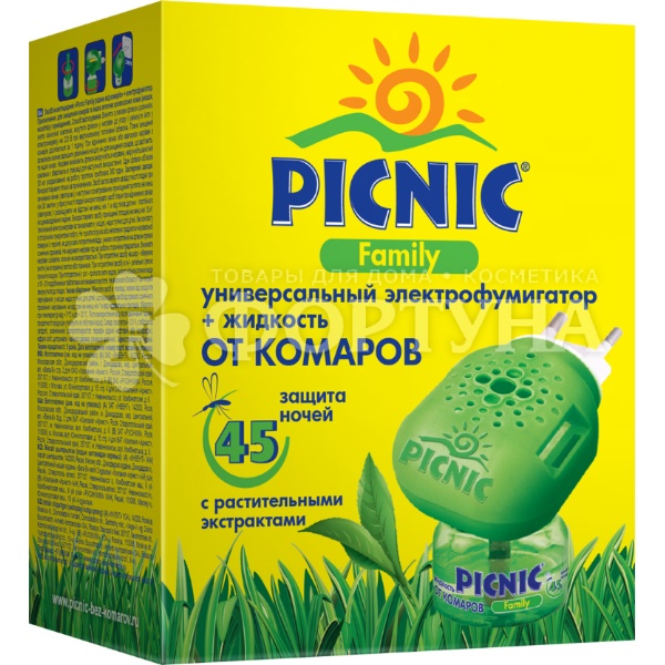 Фумигатор Picnic Family + жидкость 45 ночей