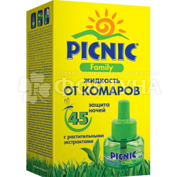 Жидкость от комаров Picnic Family 45 ночей