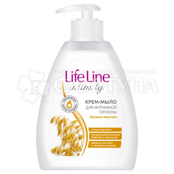 Жидкое мыло Весна Life Line 280 г Для интимной гигиены Овсяное молочко