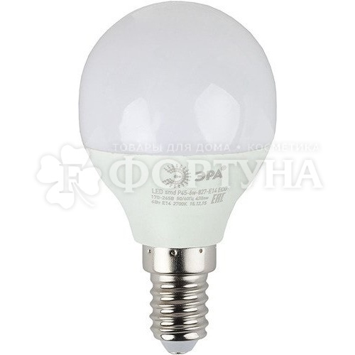 Лампа Эра Эко  LED SMD P45-6Вт-840-Е14 светодиодная