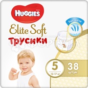 Трусики Huggies Elite Soft 38  шт 5 (12-17кг)