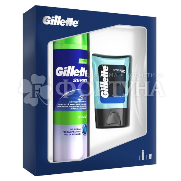 Набор Gillette (гель для бритья + гель после бритья)