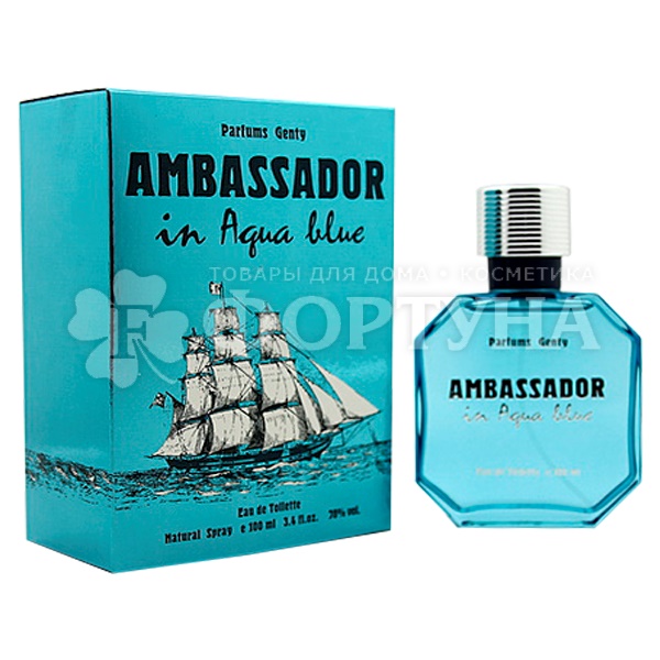 Туалетная вода Genty parfums Ambassador 100 мл In Aqua Blue Мужская ...