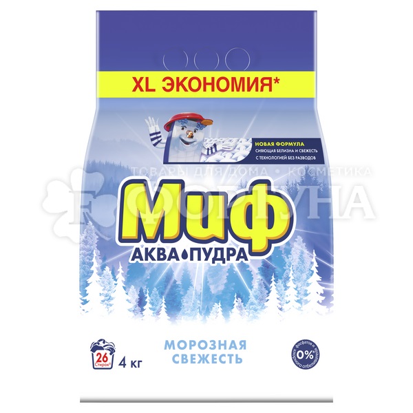 Стиральный порошок Миф 4000 г Автомат Морозная свежесть