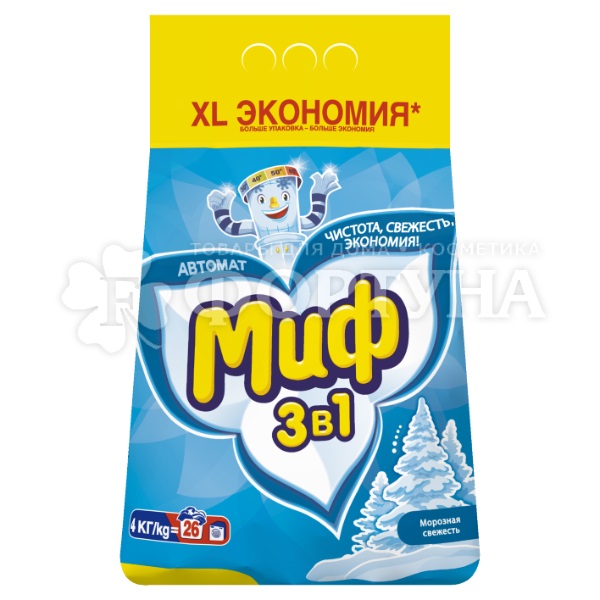 Стиральный порошок Миф 4000 г Автомат Морозная свежесть