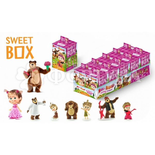 SWEET BOX МАША И МЕДВЕДЬ 2 10 г Мармелад с игрушкой в коробочке
