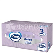Салфетки бумажные Zewa Deluxe 90 шт 3-х слойные Дизайн