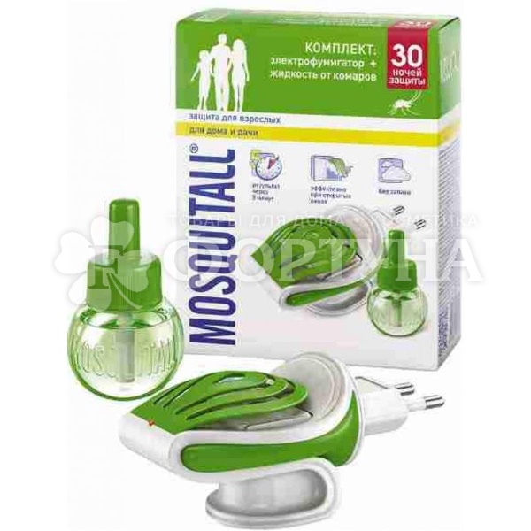 Прибор Mosquitall 1 шт + Жидкость 30 ночей Защита для всей семьи