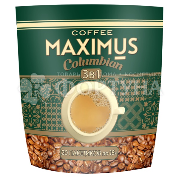 Кофе Maximus 20 пакетов по 18 г ''3 в 1''