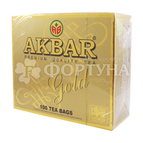 Чай AKBAR 100 пакетов Gold