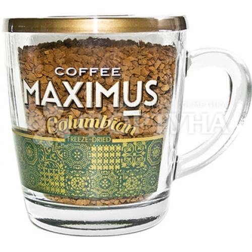 Кофе Maximus 70 г Columbian стеклянная кружка