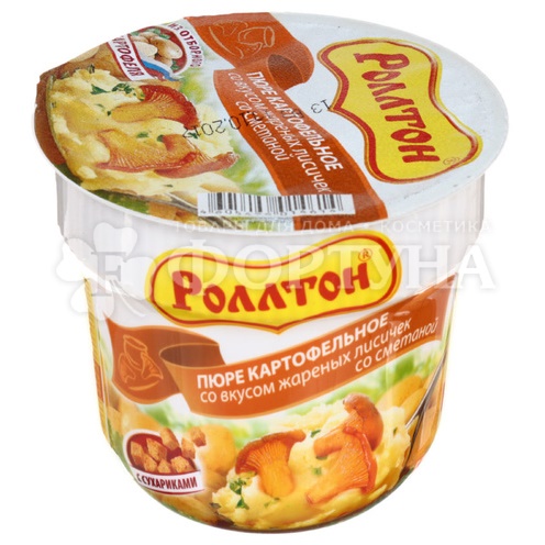 Пюре картофельное Роллтон 40 г с жареными лисичками со сметаной