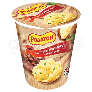 Пюре картофельное Роллтон 55 г с говядиной