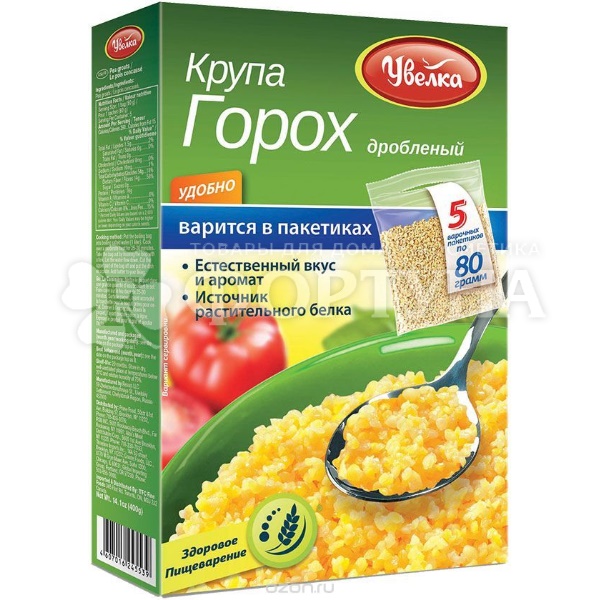 Крупа Увелка 400 г горох варочный пакет купить в интернет-магазине Фортуна