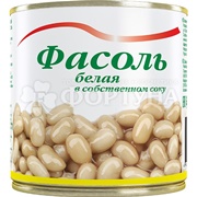 Фасоль 400 г белая в собственном соку