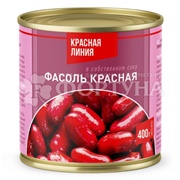 Фасоль 400 г красная в собственном соку