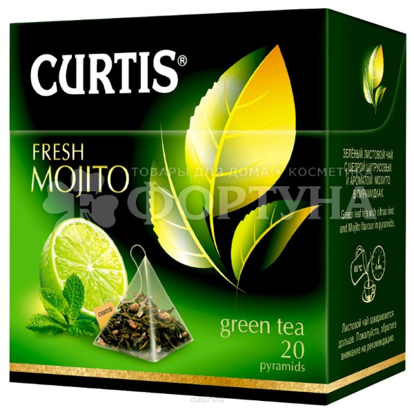 Чай Curtis 20 пакетов в пирамидках Fresh Mojito