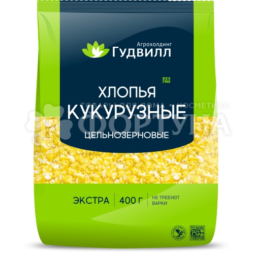 Хлопья Гудвилл 450 г Кукурузные Экстра мягкая упаковка