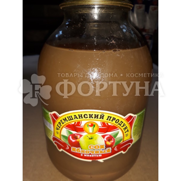 Сок Черемшанский продукт 3 л яблочный с мякотью стекляная банка