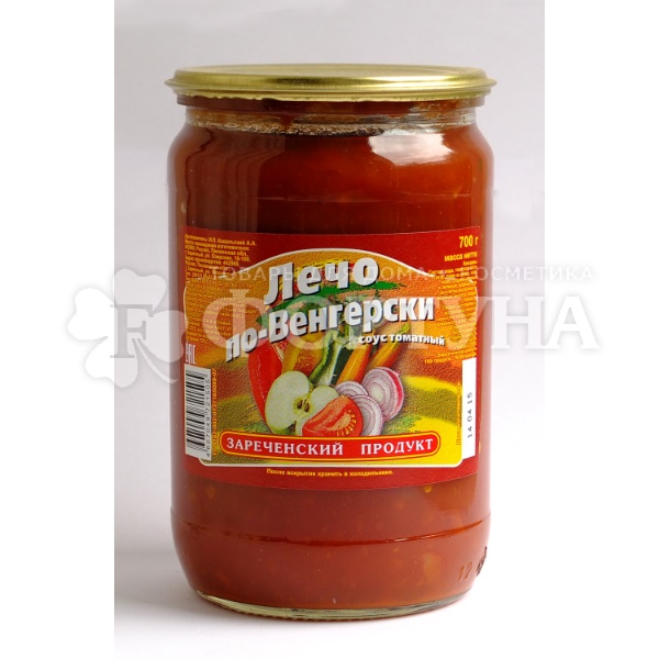 Соус Зареченский продукт 700 г Лечо стеклянная банка
