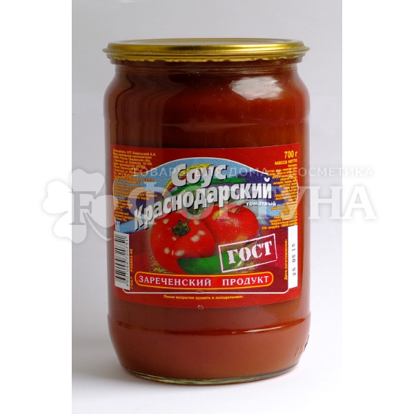 Соус Зареченский продукт 700 г Краснодарский стеклянная банка