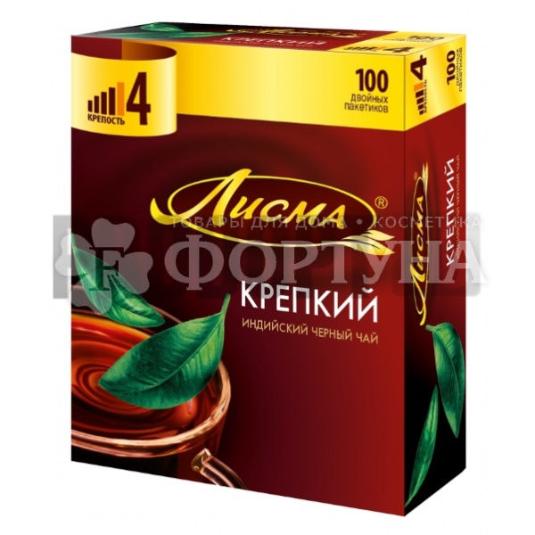 Чай Лисма 100 пакетов Крепкий