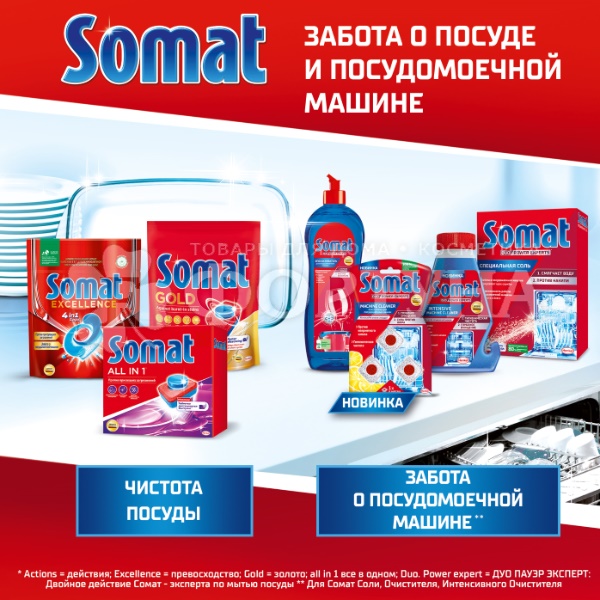 Соль СОМАТ 1500 г Для посудомоечных машин
