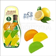 Набор 6 шт охладителей для напитков ''Лимонные дольки''