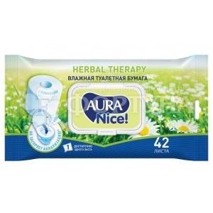 Туалетная бумага AURA 42 шт Влажная