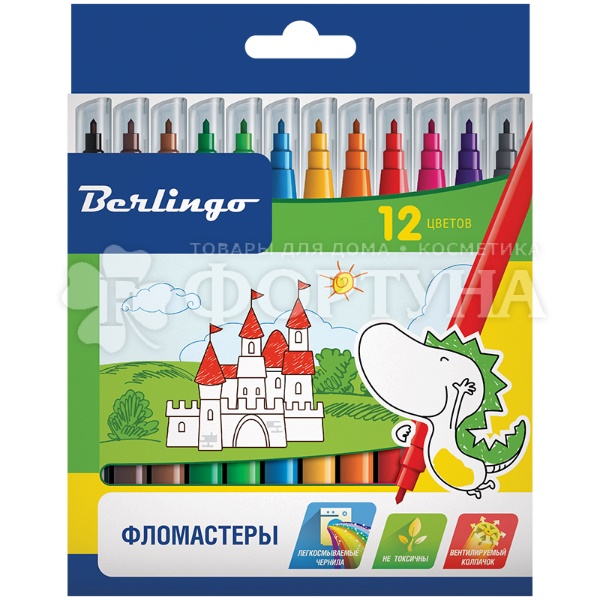 Фломастеры Замки 12 цветов