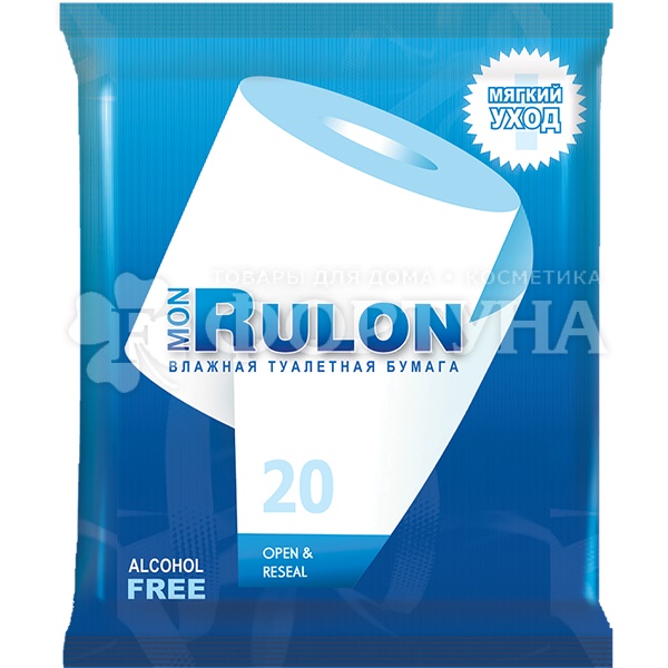 Туалетная бумага Mon Rulon 20 шт влажная