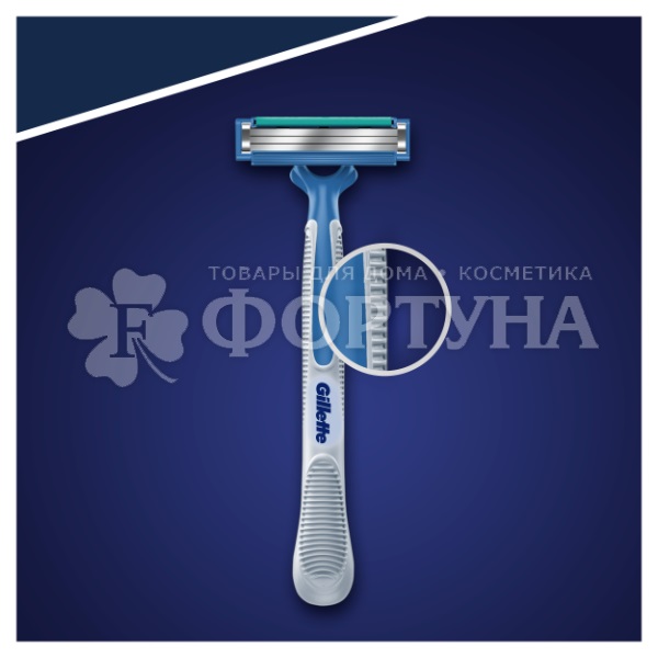Станки одноразовые Gillette Blue3 Simple3 8 шт в пакете 3 лезвия с увлажняющей полоской