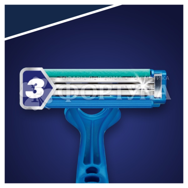 Станки одноразовые Gillette Blue3 Simple3 8 шт в пакете 3 лезвия с увлажняющей полоской