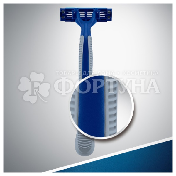 Станки одноразовые Gillette Blue3 Simple3 4 шт в пакете 3 лезвия с увлажняющей полоской