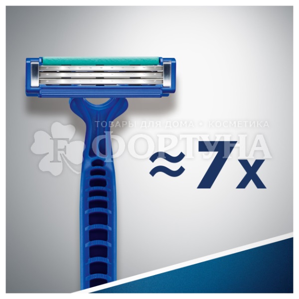 Станки одноразовые Gillette Blue3 Simple3 4 шт в пакете 3 лезвия с увлажняющей полоской