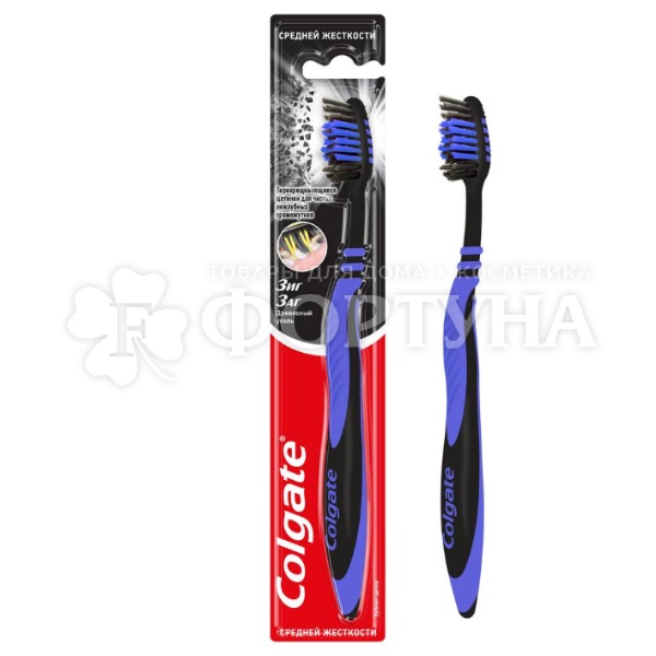 Зубная щетка Colgate Зигзаг с древесным углем