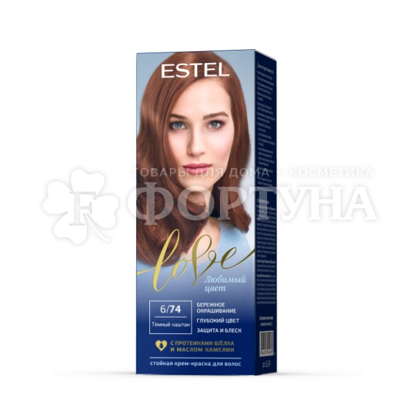 Краска для волос Estel Love  6/74 Темный каштан