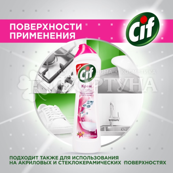 Чистящее средство Cif 500 мл Крем Розовая свежесть