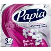Туалетная бумага Papia 4 шт Балийский цветок 3х - слойная